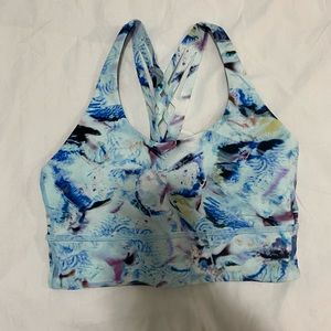 Blue tye dye lululemon sports bra